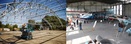 Projekt "Návrat historických letadel do památných hangárů č. V a VI AERO v Letňanech", ukázka před a po rekonstrukci